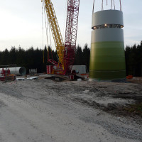 Windparkbaustelle im Soonwald (Januar 2013)